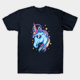 Cool Unicorn with Headphones and Sunglasses T-Shirt